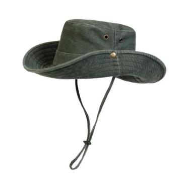 Imagem de Chapéu De Pescador Masculino Com Aba Larga Lavado Para Uso Casual Ao A
