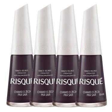 Imagem de Esmalte Risqué Cor Chamei o Zeca Pra Sair com 8ml  Kit com quatro unidades