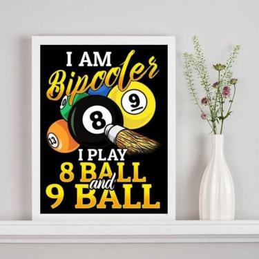 Imagem de Quadro Decorativo Poster Bilhar Sinuca 24X18Cm