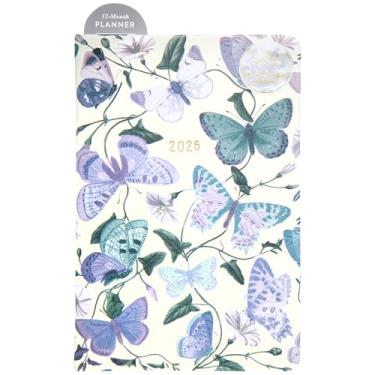 Imagem de WORLD TRAVELER Agenda 2026 - Agenda de calendário semanal e mensal de 15 x 20 cm com marcador de página e fita para escola e escritório, tamanho 15 x 20, roxo