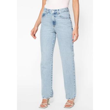 Imagem de Calça Jeans Straight Leg Azul Claro-Feminino