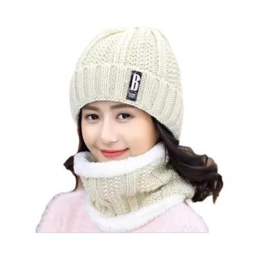 Imagem de Gorro De Inverno Feminino Quente De Tricô, Boné De Lã Torcido Da Moda 