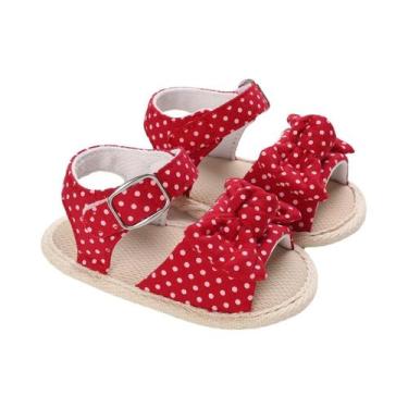 Imagem de Sapatos De Bebê Com Sola De Tecido Antiderrapante Vermelha Para 0-1 An
