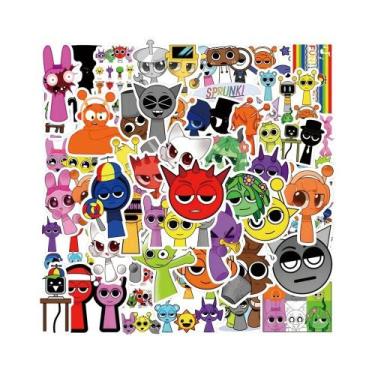 Imagem de Adesivos Anime Sprunki 103050100pcs Para Laptop, Skateboard, Scrapbook
