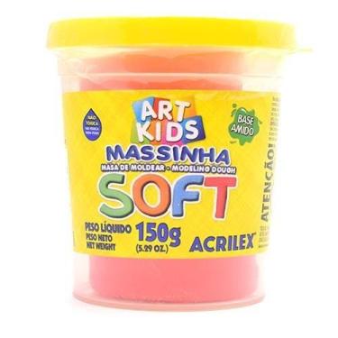 Imagem de Massinha de Modelar Soft Acrilex - Pote 150 Gramas, 103 vermelho