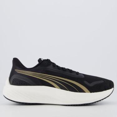 Imagem de Tenis Puma Pouce Lite Feminino Preto e Dourado, 36