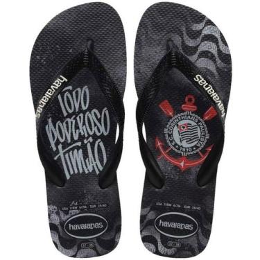 Imagem de Chinelo Havaianas Top Corintians FC - Masculino - Pretopreto, Preto, P