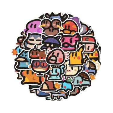 Imagem de Adesivos Kawaii Pokémon 100pcs Charmander Pikachu Psyduck Para Criança