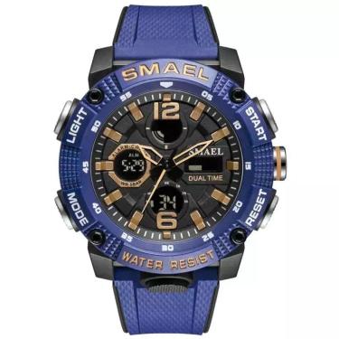 Imagem de Relógio Esportivo Smael 8930 Analógico-digital á Prova D´ água Azul