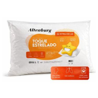Imagem de Travesseiro Toque Estrelado Branco 48x68 cm Ideal para Cama de Casal o