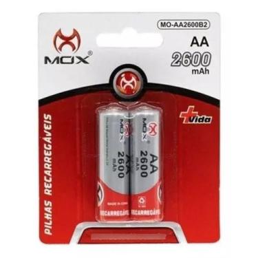 Imagem de 4 Pilha Recarregavél Aa 2600mah 2 Unidades Mox