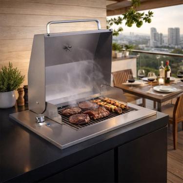 Imagem de Churrasqueira Grill Elétrica com Tampa Fine Cooktop 50x40 cm Titan