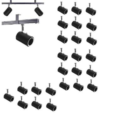 Imagem de Kit 25 Spot Trilho Perfilado Eletro calha Par20 Bulbo OL8