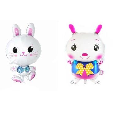 Imagem de Kit de balão Rabbit Anime Mylar, 2 peças para festa de aniversário - y