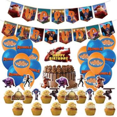 Imagem de Kit de balão Rumble: balões de látex de festa, 30 unidades com banner 