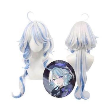 Imagem de Fantasia De Cosplay Feminina Furina Preta Com Peruca, Chapéu E Sapatos