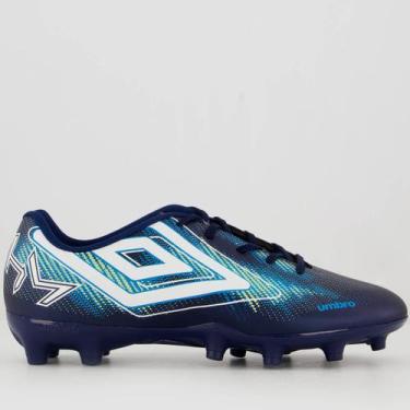 Imagem de Chuteira Umbre Hearmap Campo Marinho e Branca, 42