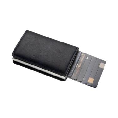 Imagem de Porta-cartões De Crédito Slim Minimalista Com RFID, Carteira Antifurto