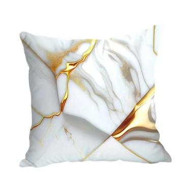 Imagem de Capa De Almofada Com Textura De Mármore 17.71x17.71in Para Sofá E Cama
