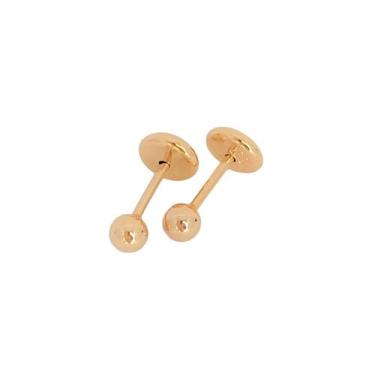 Imagem de Brinco infantil Rommanel Bolinha Lisa Bebê Segundo Furo - 520797