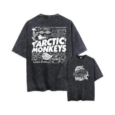 Imagem de Camiseta Masculina Oversized Vintage Com Estampa De Álbum De Música Ro