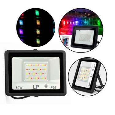 Imagem de Refletor LED Colorido RGB 50W Bivolt - Nilo-imports