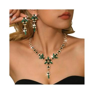 Imagem de Conjunto De Joias De Noiva De Alta Qualidade: Brincos E Colar Com Ping