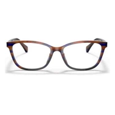 Imagem de Armação de Grau Ralph Lauren Azul/Marrom Listrado 0RA7133U-Feminino