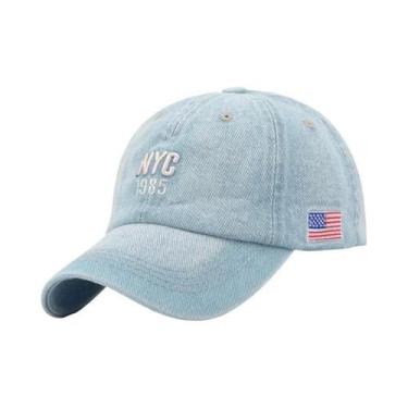 Imagem de Boné De Beisebol Ajustável Adulto Com Bordado NYC 1985, Estilo Casual 
