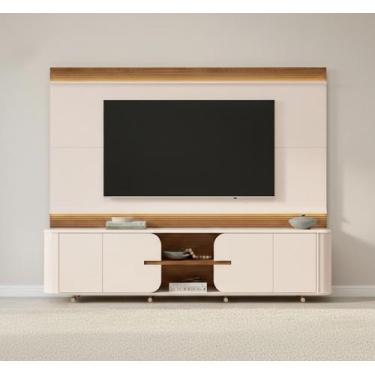 Imagem de Estante para TV e Home Theater Ripado para TV até 75 Polegadas com LED