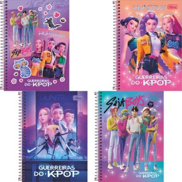 Imagem de Caderno Universitário Tilibra Guerreiras do K-pop Capa Dura com Espiral Colorido 1 Matéria 80 Folhas