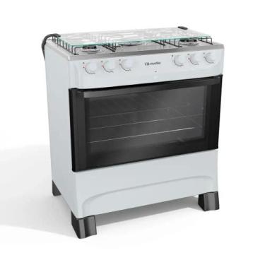 Imagem de Fogão 5 Bocas a Gás Mueller com Acendimento Automático e Forno 81,6L B