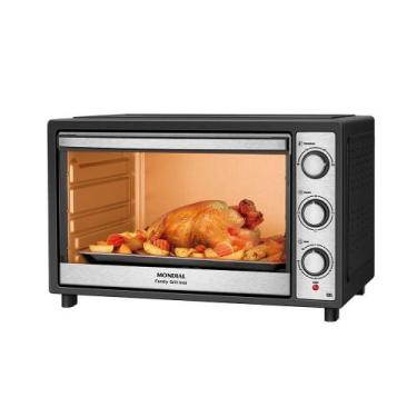 Imagem de Forno Elétrico 52L Family Grill Inox Mondial Preto/inox 1800W FRN-52-B