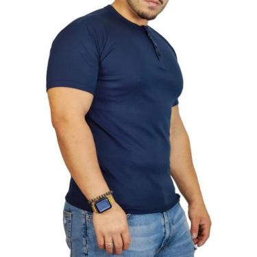 Imagem de Camiseta Henley J Silver Slim Fit Manga Curta 4 Botões - Disponível em