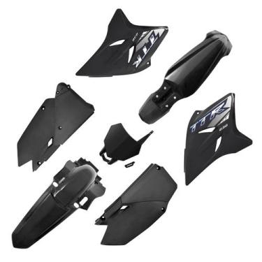 Imagem de Kit Carenagem Biker Ttr 230 Com Adesivo e Number Plate, Preto