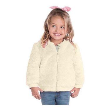 Imagem de Jaqueta Infantil Menina Sem Capuz Gorro Fleece Plush Inverno - anjo da