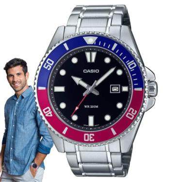 Imagem de Relógio Masculino Casio Duro Analógico Prova Dágua 200 Metros Aço Inóx