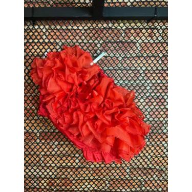 Imagem de Conjunto Bunda Rica Bebê Infantil Luxo Tapa Fralda - Sneakers, Vermelh
