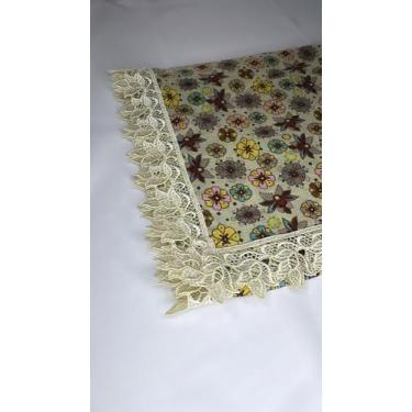 Imagem de Caminho De Mesa Floral Ateliê Ri. Li Com Guipir