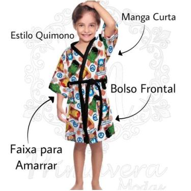 Imagem de Roupão de Banho de Menino Felpudo Infantil Kids Divertido - Lepper, Av