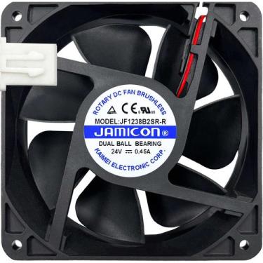Imagem de Cooler JF1238B2SR-R 24V 0.45A 10.8W 2L 2P 120X120X38MM A1 - Jamicon