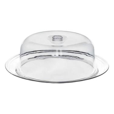 Imagem de Porta Bolos View Com Prato Base Inox Boleira Cúpula Acrílico - Kadê