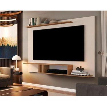 Imagem de Painel Luxo 1.6 Tvs até 55 Off White  Freijó - Móveis Aqui