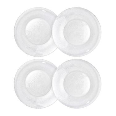 Imagem de Conjunto de Pratos de Sobremesa Forjado de Vidro 18cm - Durax , 4 peça