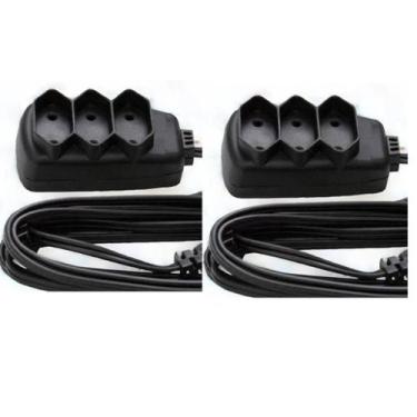 Imagem de Extensão Elétrica Extensão de Energia 3 Tomadas Compacta Bivolt 2, 3, 