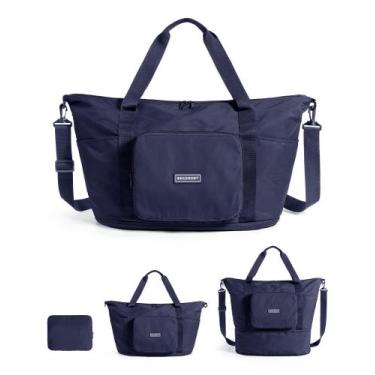 Imagem de Bolsa de Viagem BAGSMART Dobrável e Expansível 37 L Azul-Marinho