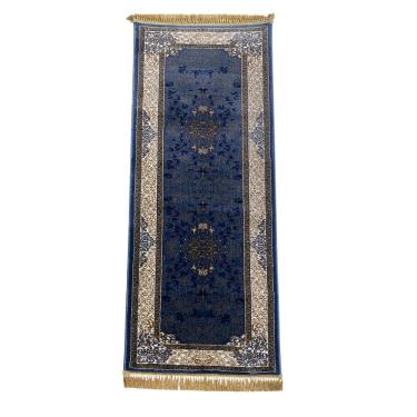Imagem de Passadeira Persa Royal Azul 75x200cm Fio Acetinado  - Ideal para Corredor
