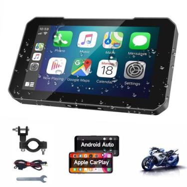 Imagem de Navegador GPS Portátil Para Motocicleta De 5 Polegadas Com Tela Sensív