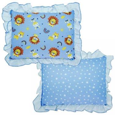 Imagem de Travesseiro Infantil para Bebê Com Babado Decorado 28 x 35cm Incomfral