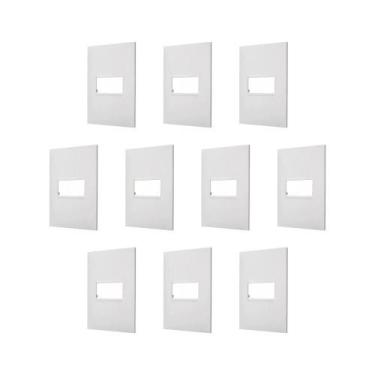 Imagem de Kit 10 Placa/Espelho 4X2 1 Modulo Branco Pial Plus+ 618501BC+ - Legran